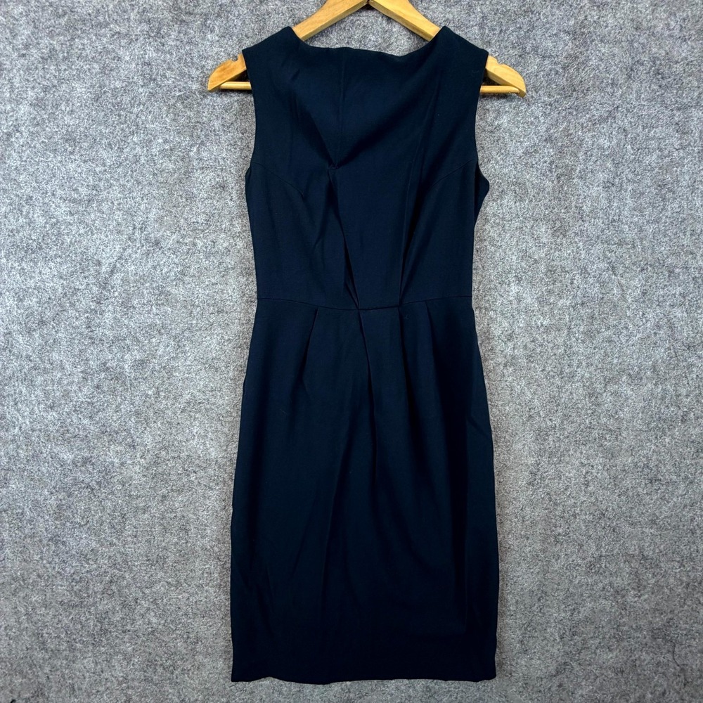 Zara Basic Sheath Dress Womens XS Blue Sleeveless Business Neutral Workwear
